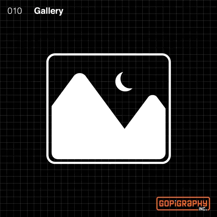 Gallery sun moon landscape hills icon graphic design micro animation