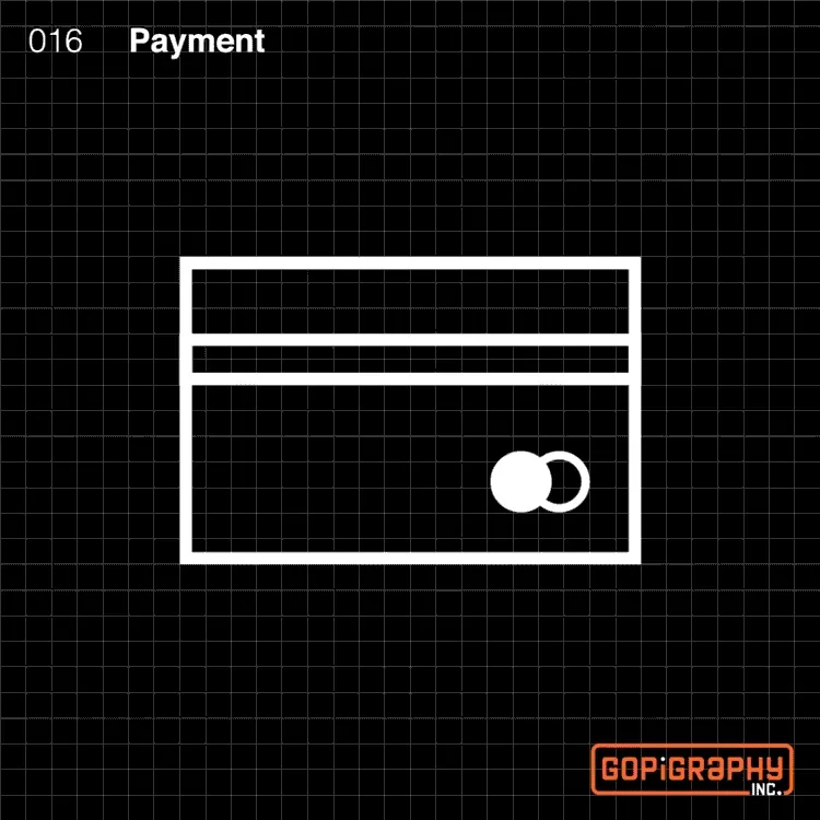 payment card icon graphic design micro animation
