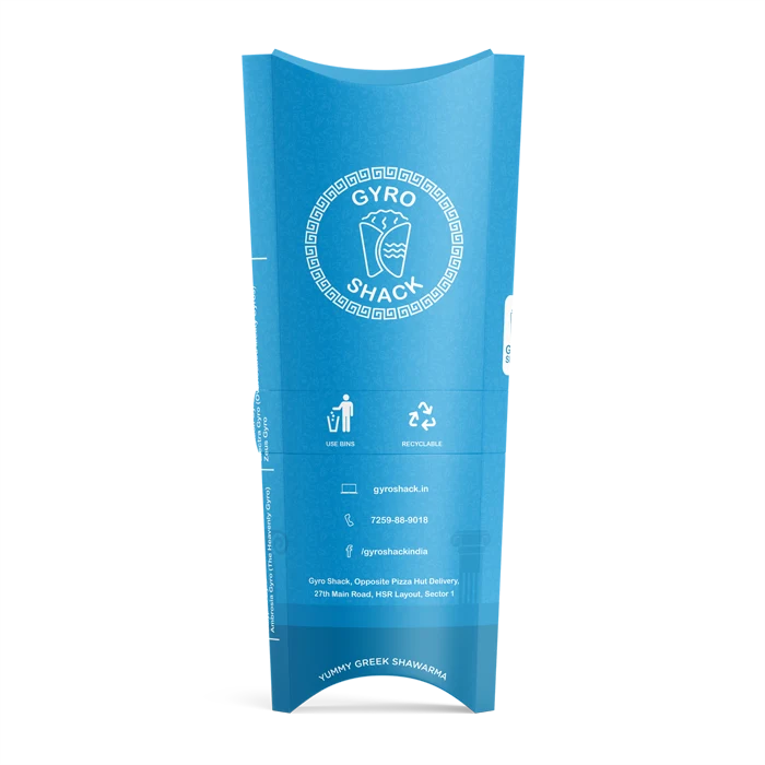 Pillow-box packaging, back